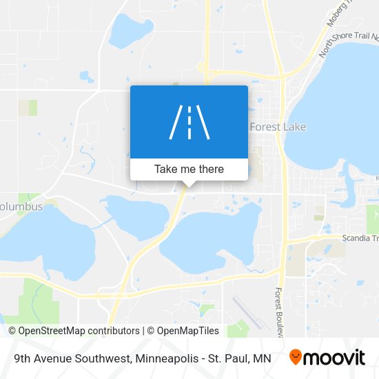 9th Avenue Southwest map