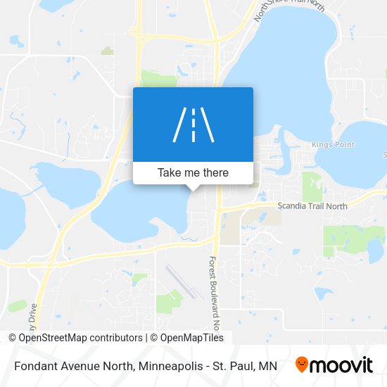 Mapa de Fondant Avenue North