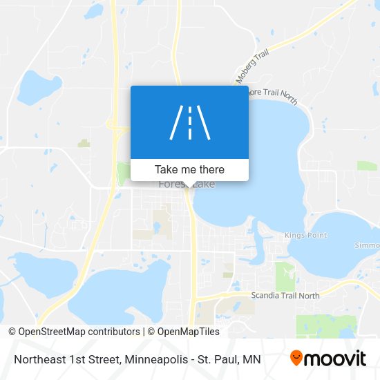 Northeast 1st Street map