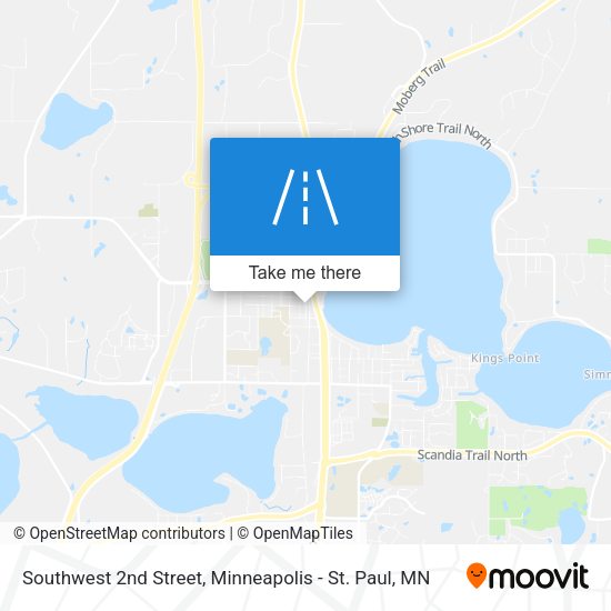 Southwest 2nd Street map