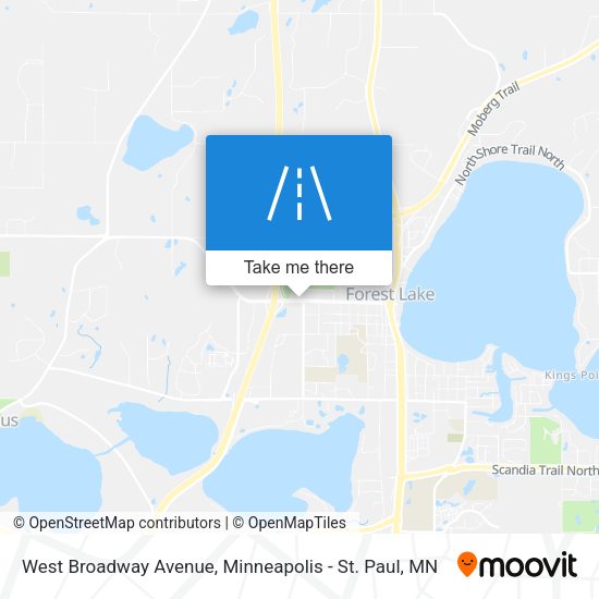 West Broadway Avenue map