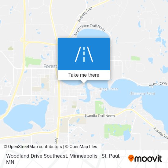 Mapa de Woodland Drive Southeast