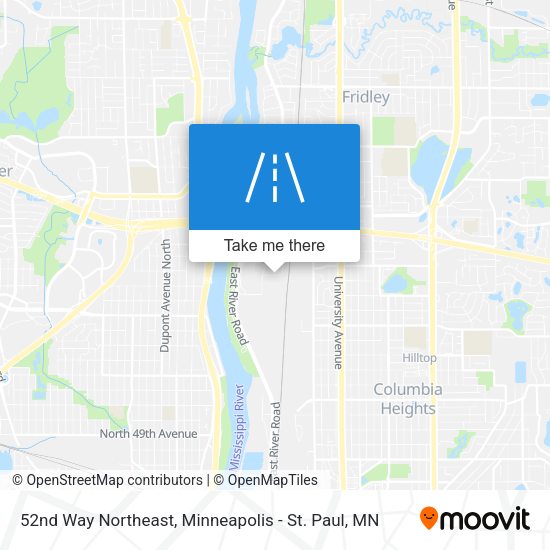 52nd Way Northeast map