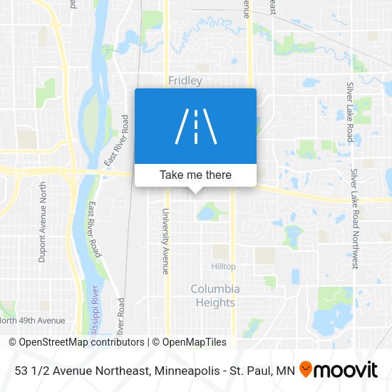 53 1/2 Avenue Northeast map