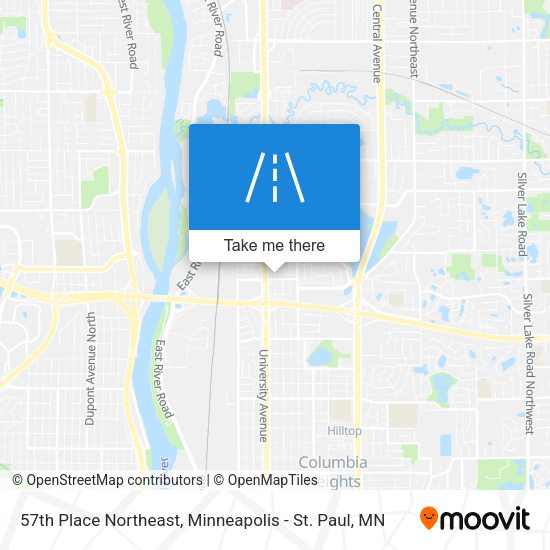 57th Place Northeast map