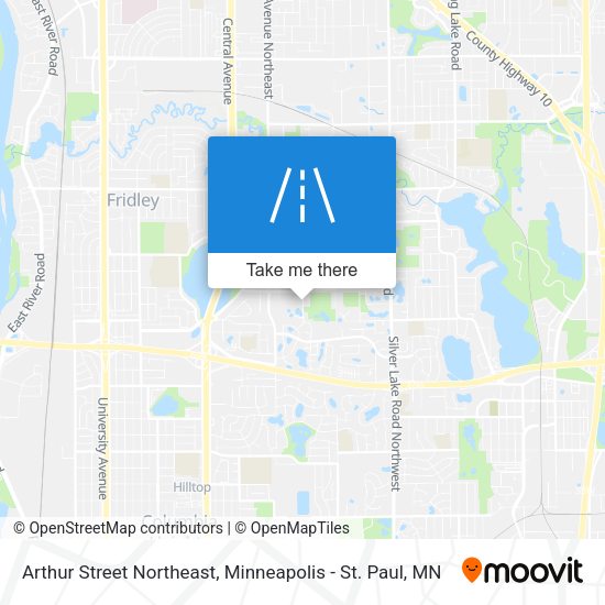 Arthur Street Northeast map