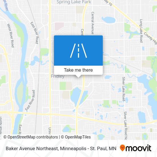 Baker Avenue Northeast map