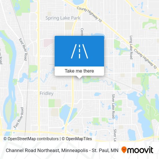 Channel Road Northeast map