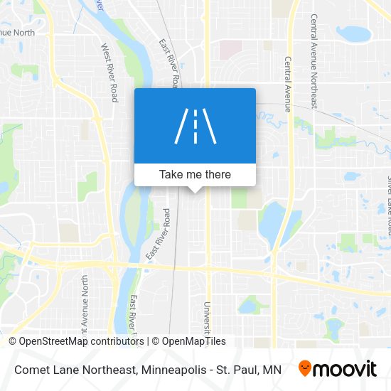 Comet Lane Northeast map