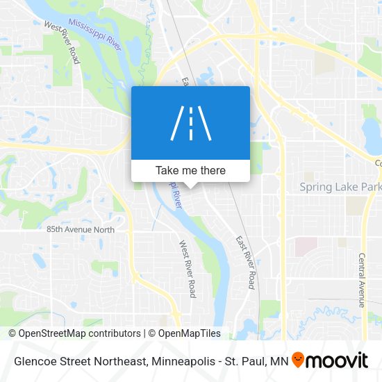 Glencoe Street Northeast map