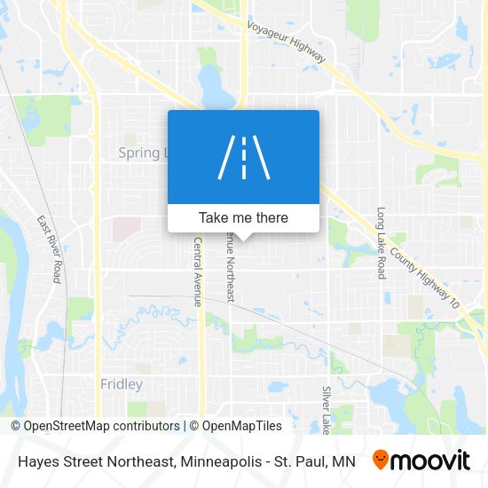 Hayes Street Northeast map