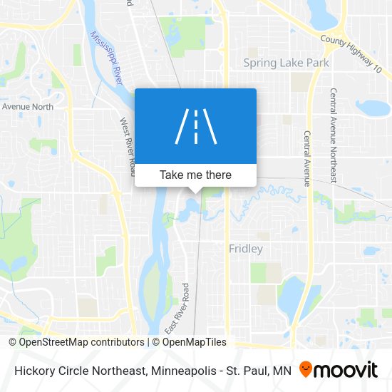 Hickory Circle Northeast map