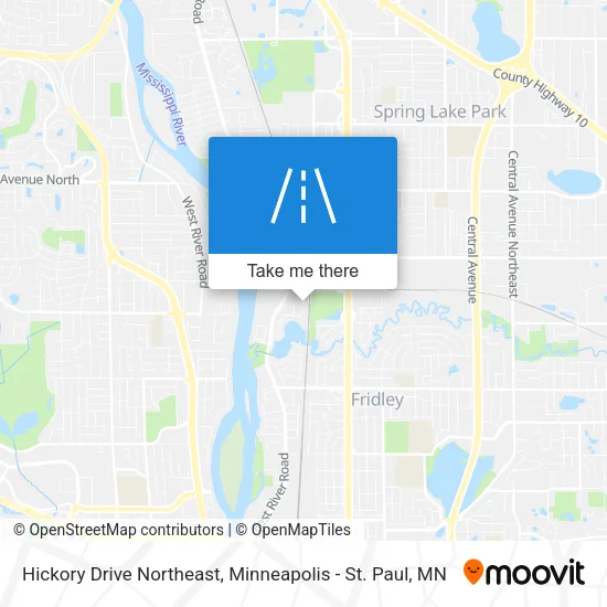Hickory Drive Northeast map