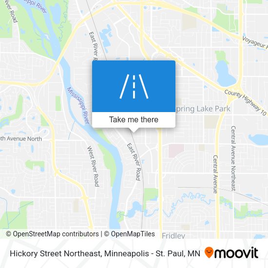 Hickory Street Northeast map