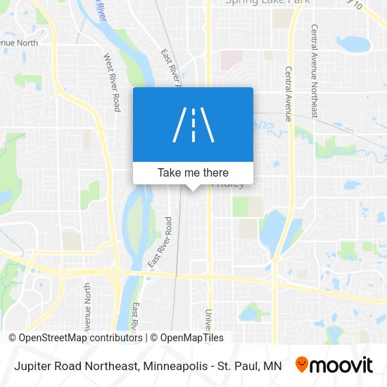Jupiter Road Northeast map