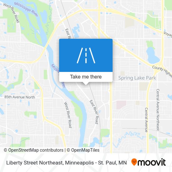 Liberty Street Northeast map