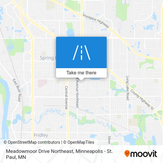 Meadowmoor Drive Northeast map