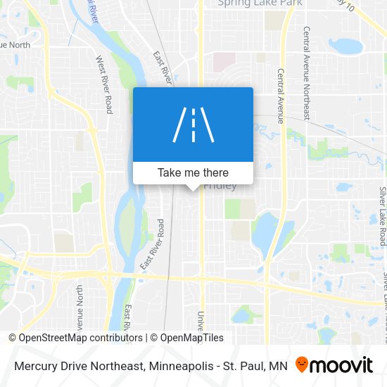 Mercury Drive Northeast map