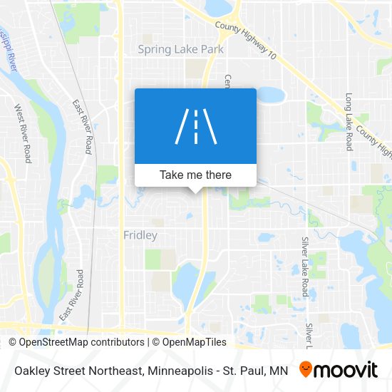 Oakley Street Northeast map