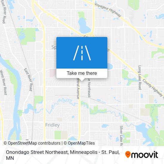 Onondago Street Northeast map