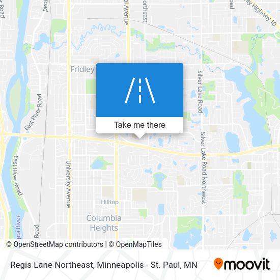 Regis Lane Northeast map