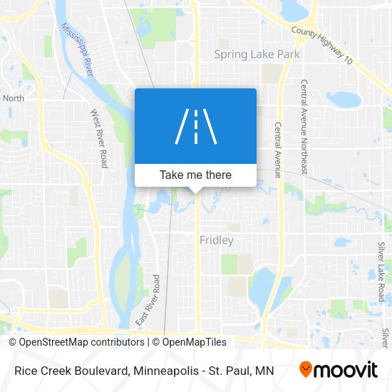 Rice Creek Boulevard map