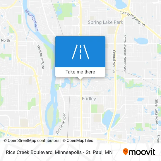Rice Creek Boulevard map