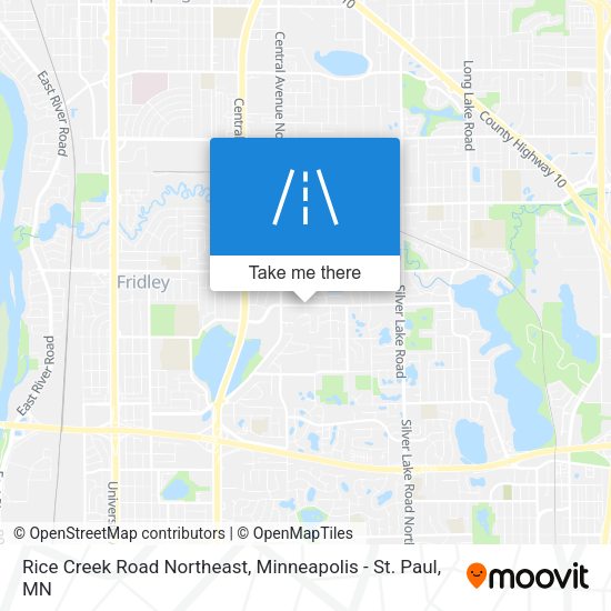 Rice Creek Road Northeast map