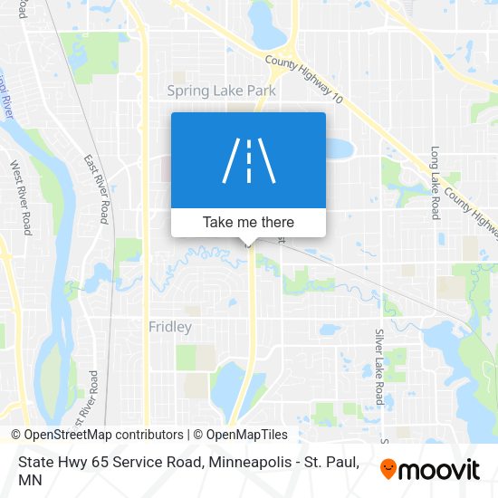 State Hwy 65 Service Road map