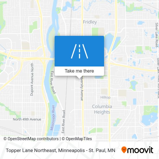 Topper Lane Northeast map