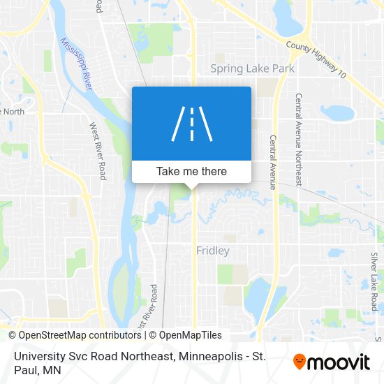 Mapa de University Svc Road Northeast