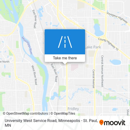 University West Service Road map