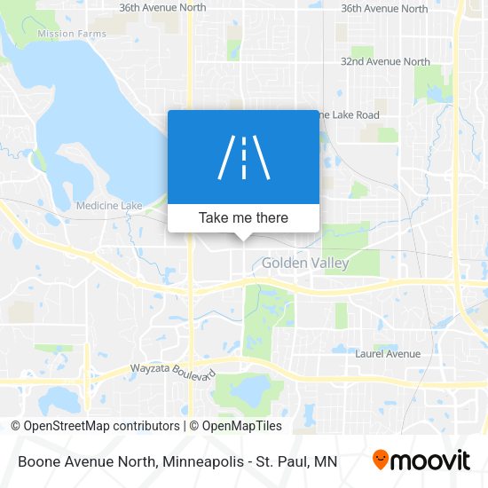 Boone Avenue North map