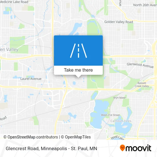 Glencrest Road map