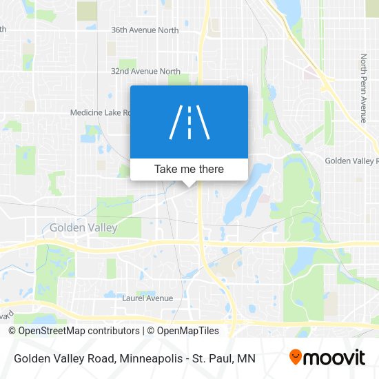 Golden Valley Road map