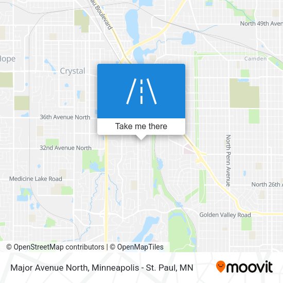 Major Avenue North map