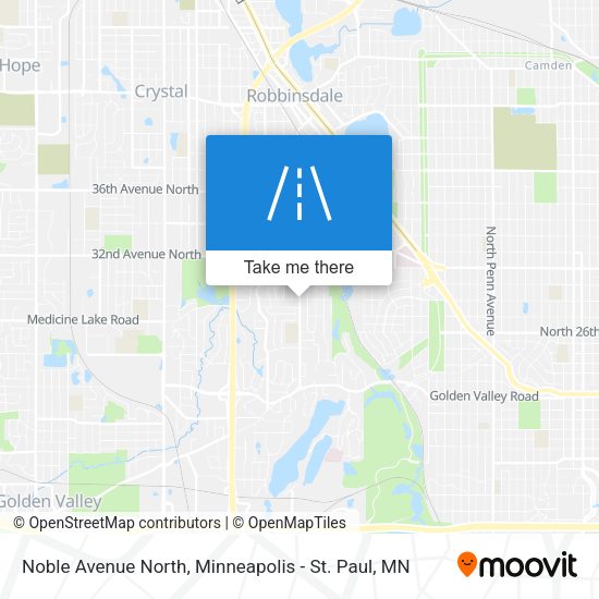 Noble Avenue North map