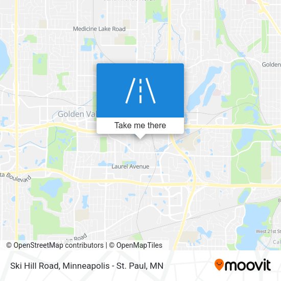 Ski Hill Road map