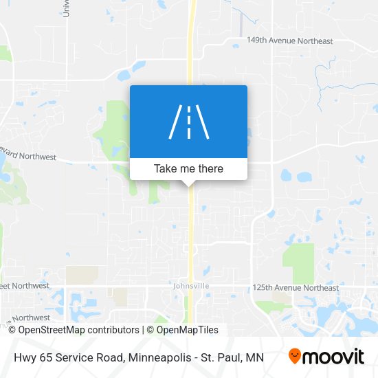 Hwy 65 Service Road map