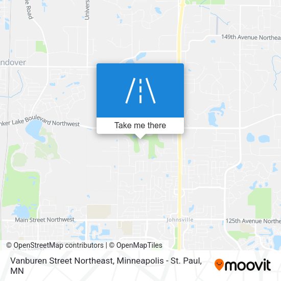 Vanburen Street Northeast map