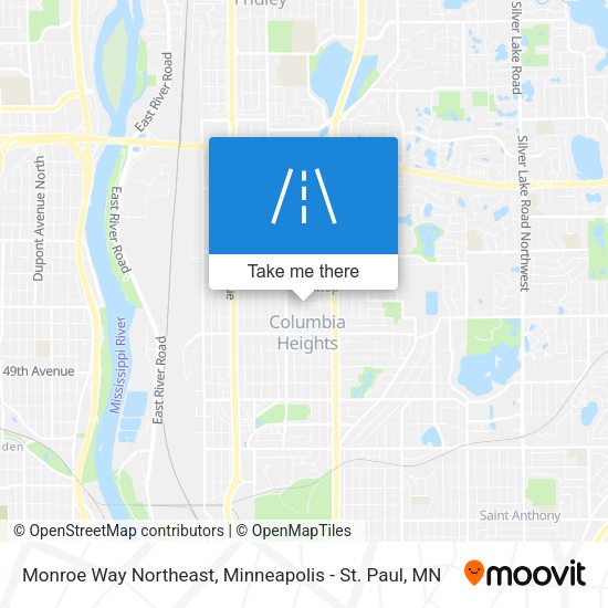Monroe Way Northeast map