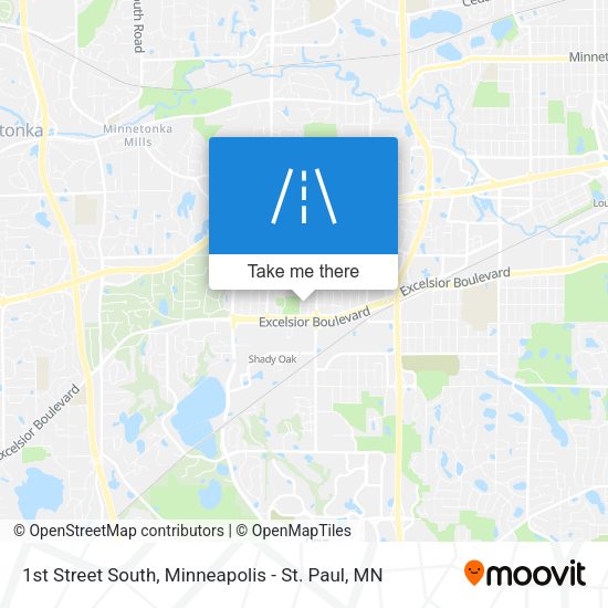 1st Street South map