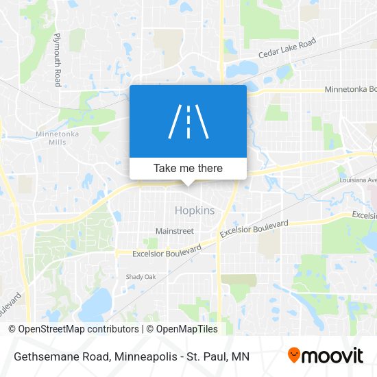 Mapa de Gethsemane Road