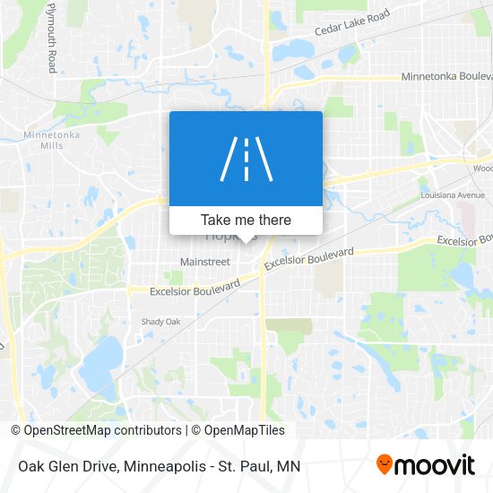 Oak Glen Drive map