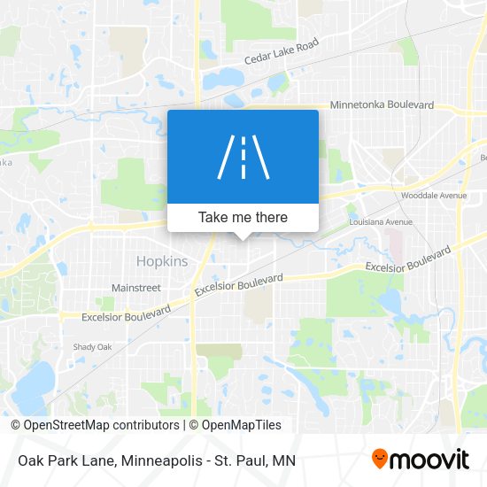 Oak Park Lane map