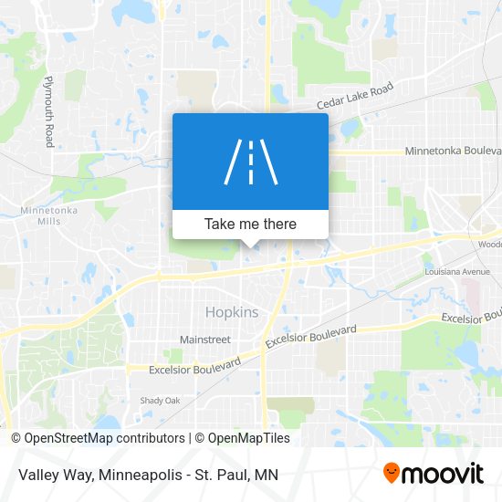 Valley Way map