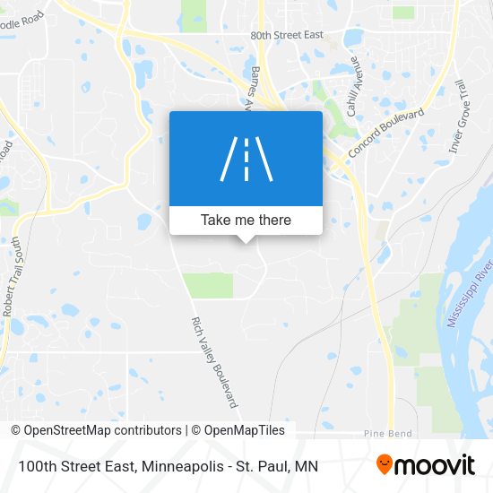 100th Street East map