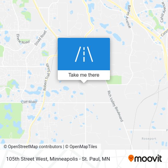 105th Street West map