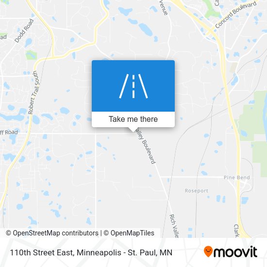 110th Street East map