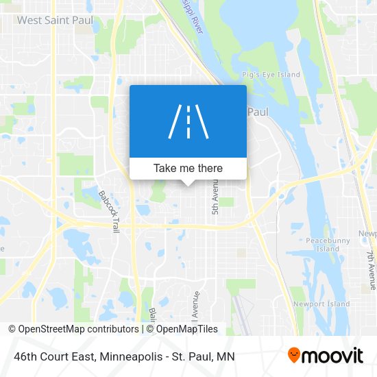 46th Court East map